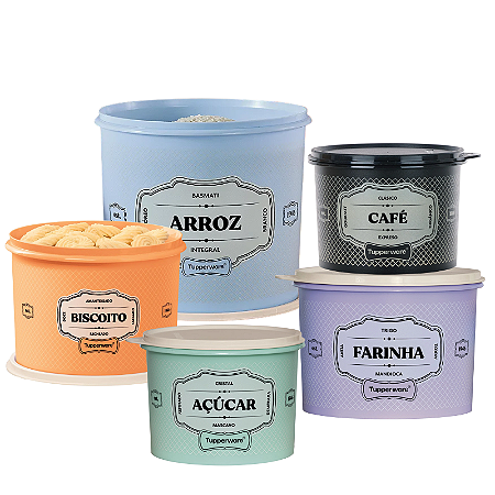 Tupperware Kit Tupper Caixas Essences 5 peças