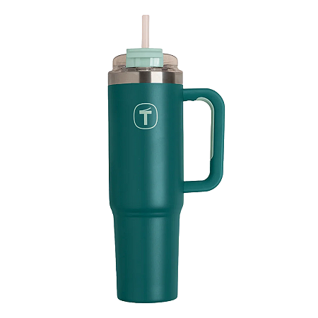 Tupperware Copo Térmico Big T com Canudo 1,1L Verde Mistério