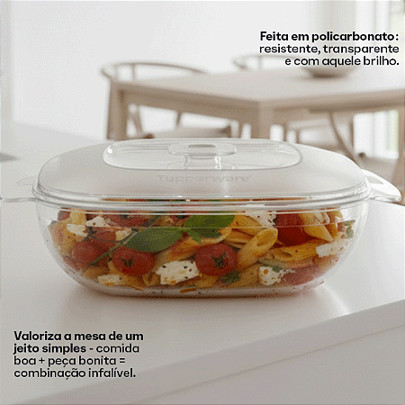 Tupperware Travessa Magica 1,8L Natural Policarbonato