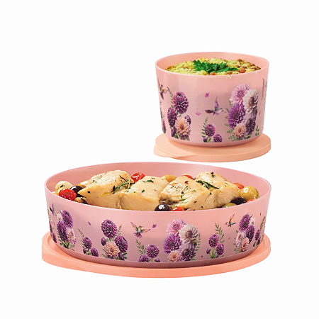 Tupperware Kit Tigela Ilúmina Jardim em Festa 2 Pecas