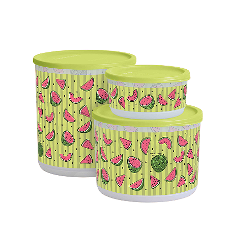 Tupperware Refri Line Melancia 3 Pecas