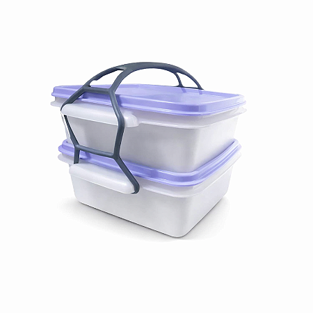 Tupperware Kit Tupper Pote com Alça 780ml Sereia 2 Pecas