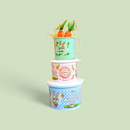 Tupperware Kit Looney Tunes Caneca + Redondinha + Tupper Caixa