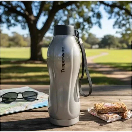 Tupperware Eco Tupper Garrafa Termica 550ml Metalizada (Prata/Cinza)