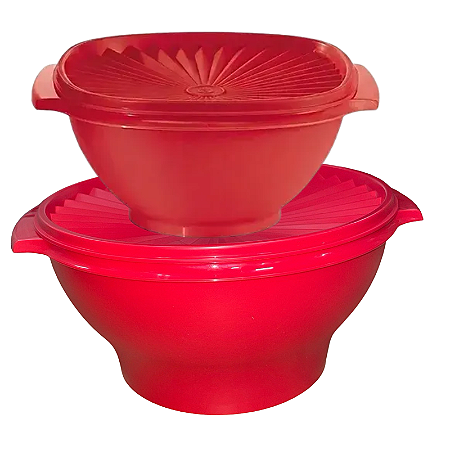 Tupperware Kit Tigela Sensação 1,8 Litros e 4.1 Pitanga (Vermelha)