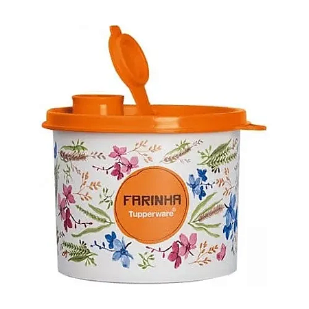 Tupperware Redondinha Farinha Com Bico Dosador 500ml Floral