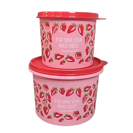 Tupperware Kit Caixa Morango Do Amor 2 Peças