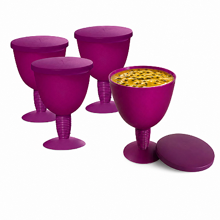 Tupperware Kit Taça Murano 4 peças uva