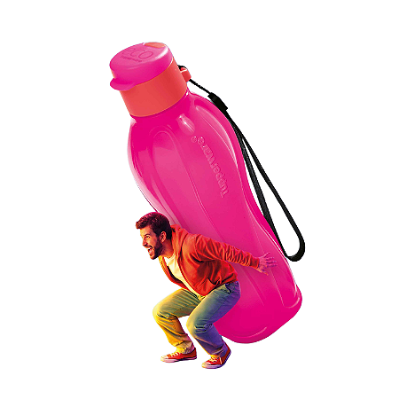 Tupperware Eco Garrafa 500ml Rosa Fluo Neon