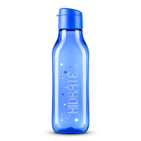 Tupperware Eco Garrafa Azul Hidrate Quadrada 1 Litro