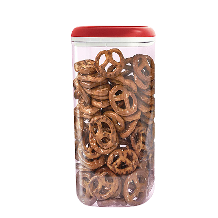 Tupperware Modular Clear Em Policarbonato 1.8 Litros Tampa Vermelha