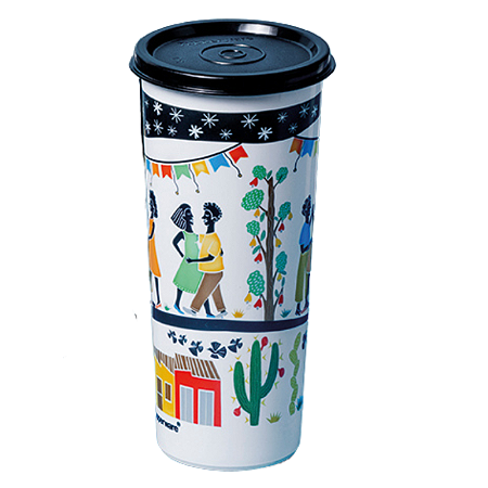 Tupperware Copo Com Tampa Festa Junina 470ml Cordel Encatado