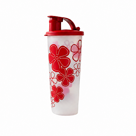 Tupperware Copo Flores Com Bico 470 ml