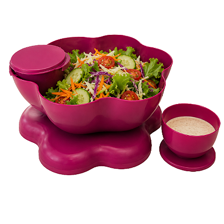 Tupperware Big Tigela Floresta 5,6 Litros + 2 Para Dip 470 ml Rabanete
