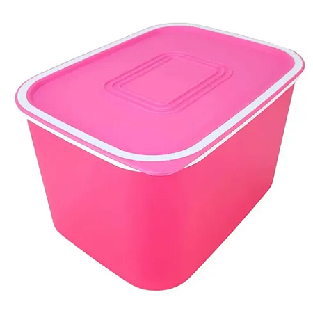 Tupperware Baseline Retangular 1,3 Litros Rosa