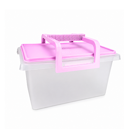 Tupperware Fabulosa Base Branca e Tampa Rosa 6 Litros