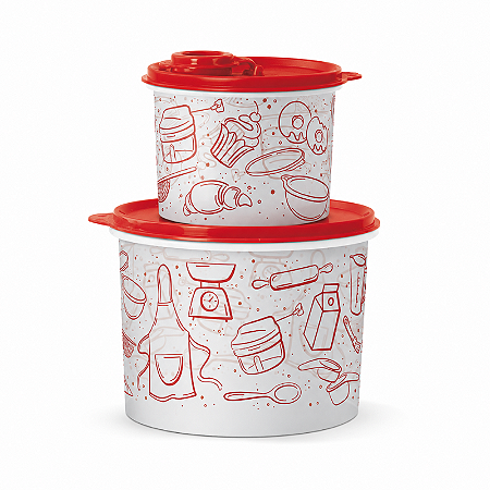 Tupperware Kit Tupper Caixa Receitas 2,4Litros e 500ml