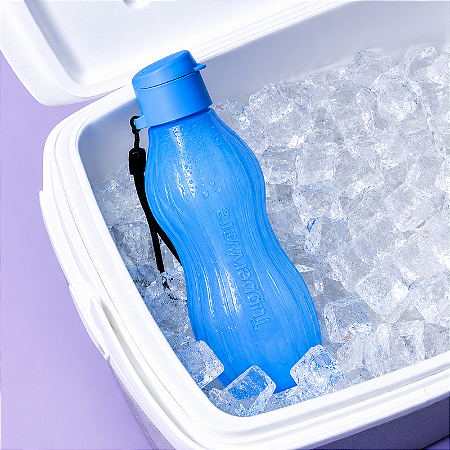 Tupperware Eco Garrafa Freezer 470ml Azul Cobalto
