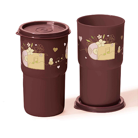 Tupperware Copo Colors No Ritimo Do Coração 350ml
