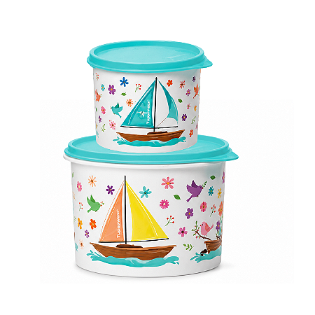 Tupperware Kit Caixa Mar De Flores 2 Pecas