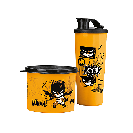 Tupperware Kit Batman Kids Copo + Redondinha