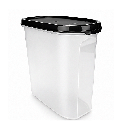 Tupperware Modular Oval 1.7 Base Translucida Tampa Preta