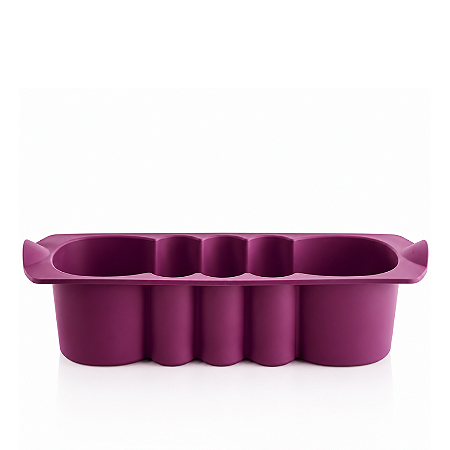 Tupperware Forma de Silicone Retangular 1 Litro Importada Roxa