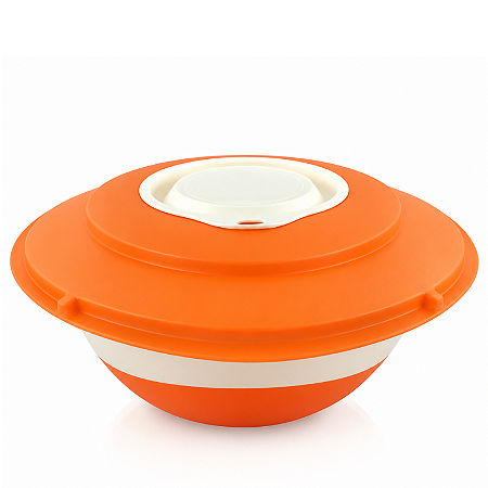 Tupperware Tigela Batedeira Plus 1,5 Litros Laranja e Bege