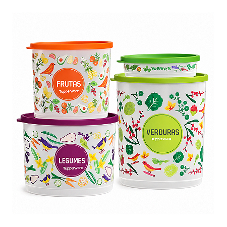 Tupperware Refri Line Redondo 4 Pecas