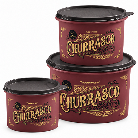 Tupperware Kit Churrasco Supremo 3 Pecas