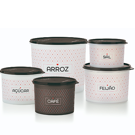 Tupperware Kit Tupper Caixa Simone Mendes 5 peças