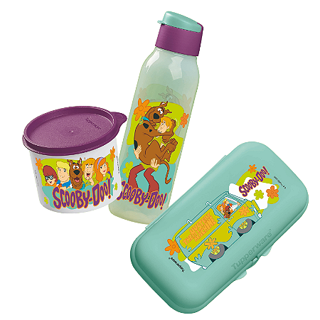 Tupperware® Kit Scooby Doo Eco Plus 750ml + Redondinha 500ml + Snack Grande
