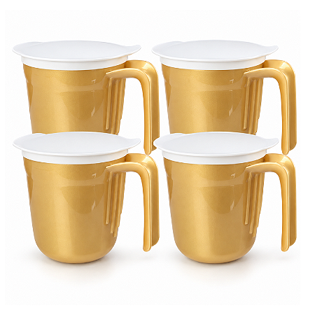 Tupperware Kit Caneca Ilúmina Gold 350ml