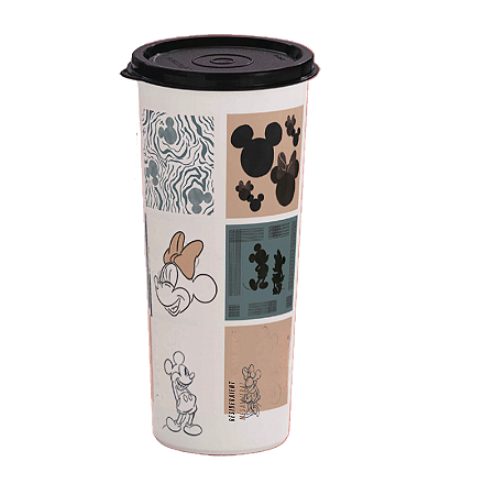 Tupperware Copo Mickey e Minnie Classicos Com Tampa 470ml