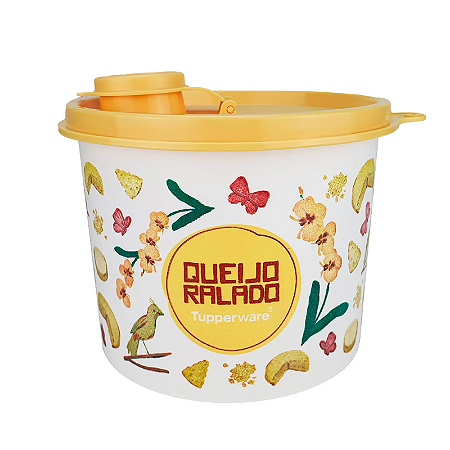 Tupperware Redondinha Floral Queijo Ralado Com Bico Dosador 500ml