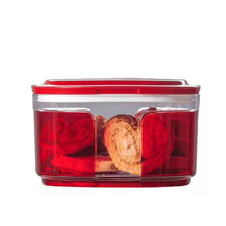Tupperware Pote Visual Policarbonato 700ml Vermelho