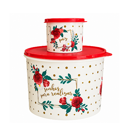 Tupperware Caixa Natal 5.5 Litros e Redondinha 500ml