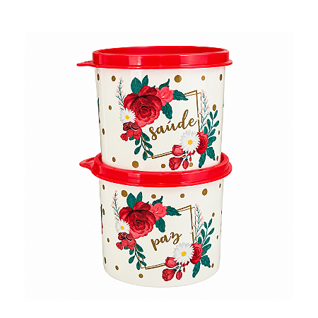 Tupperware Kit Redondinha Natal 2 Peças 500ml