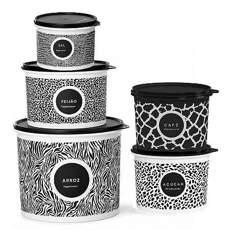 Tupperware Kit Caixas Feras na Cozinha 5 Pecas