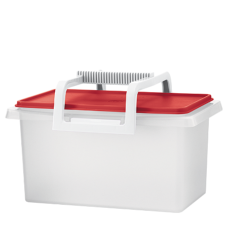 Tupperware Fabulosa Base Translucida e Tampa Vermelha 6 Litros