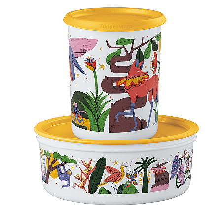 Tupperware Kit Brasil Magico Instantânea 1,3L + Delicatesse 1,75L