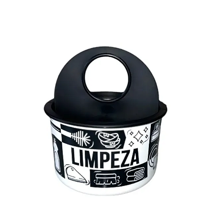Tupperware Porta Detergente Limpeza Tupper Clean Preto e Braco
