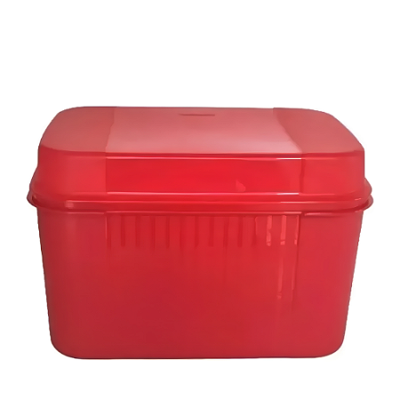 Tupperware Visual Box com Bandeja 4,5 Litros Vermelho