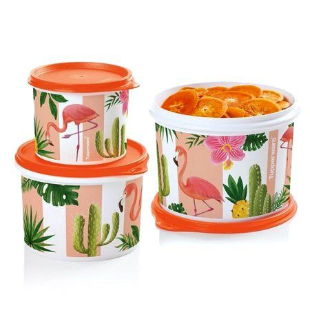 Tupperware Caixas Flamingo 3 Pecas Laranja