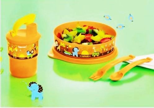 kit infantil safari tupperware
