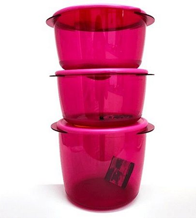 Tupperware Cristalwave Plus Redondo 3 Pecas