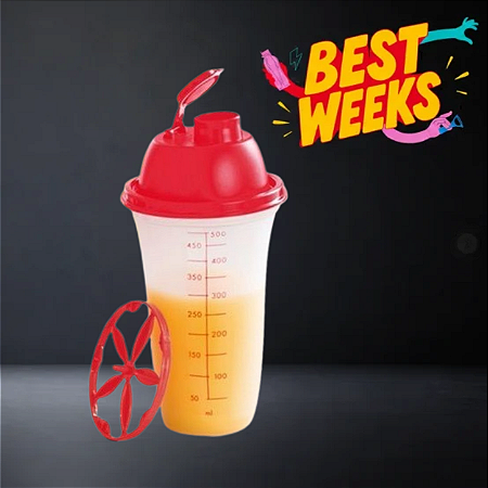 Tupperware Quick Shake 500ml Vermelho