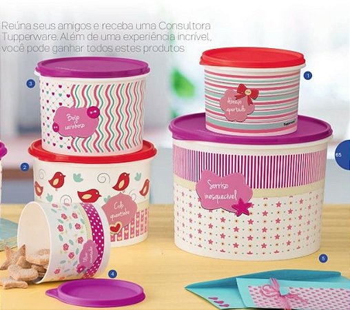 Tupperware Conjunto Caixas Scrapbook 5 Pecas