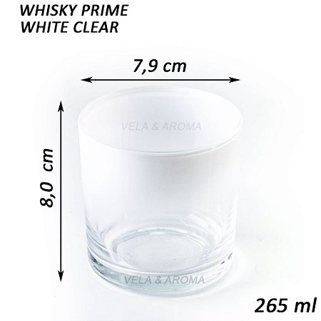COPO WHISKY PRIME WHITE & CLEAR - 265 ml