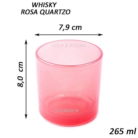 COPO WHISKY ROSA QUARTZO - 265 ml